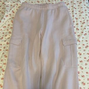 Aritzia Light Pink Cargo Joggers